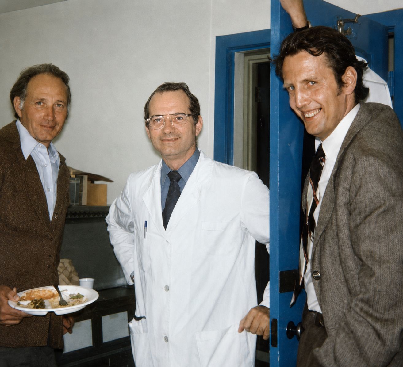 Dr. John Harvey Karam (center) with colleagues at UCSF